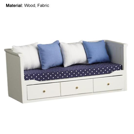 Диван для кукольного домика, имитация DIY, украшение, деревянный диван для кукольного домика, модель игрушки для сцены в гостиной