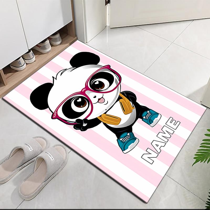 Custom Name Luluca Panda Printed Carpet, for Office Chair Living Room Bedroom Kitchen Room Decor Gifts.