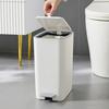 Slim Bathroom Trash Can 2 Gal/ 3 Gal Garbage Can with Lid Soft Close Step Pedal Trash Bin Odor Control Waste Bin for Bathroom Bedroom Kitchen Office