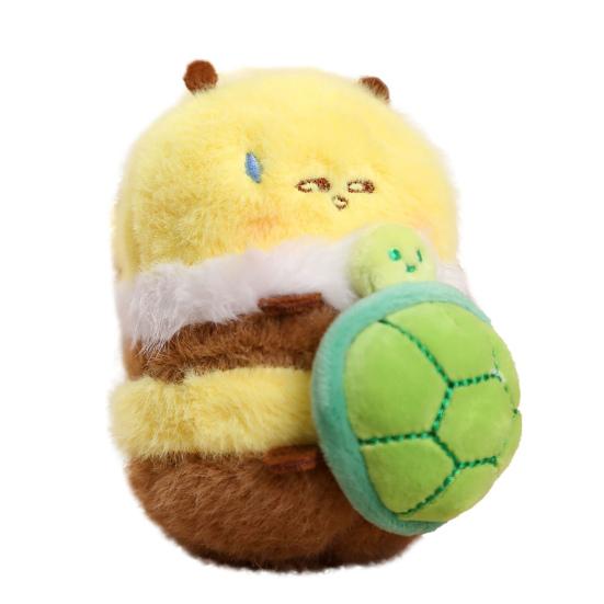 Cute Honey Bee Plush Doll Pendant for Couples Soft Stuffed Animal Keychain Funny Birthday