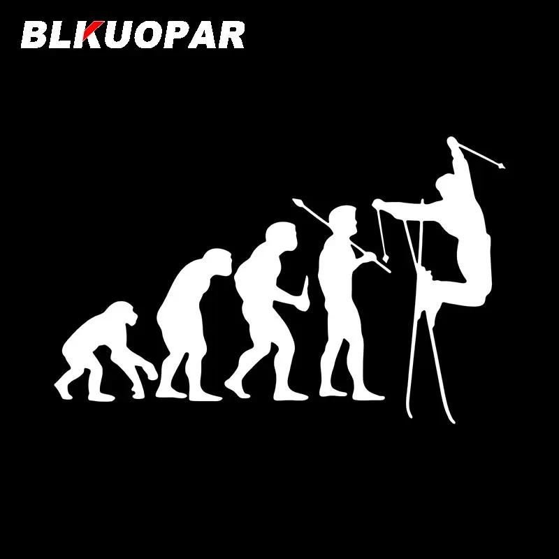 BLKUOPAR Fashion Ski Evolution Car Stickers Car Accessories Decal Creative Funny Personality Vinyl Refrigerator Bumper Decals