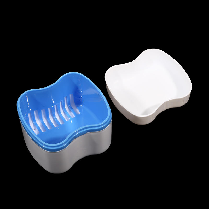 Bathroom Denture Cup Mouthguard Cleaning Container Denture Boxes Bath Dentures Container Denture Box for Travel Retainer