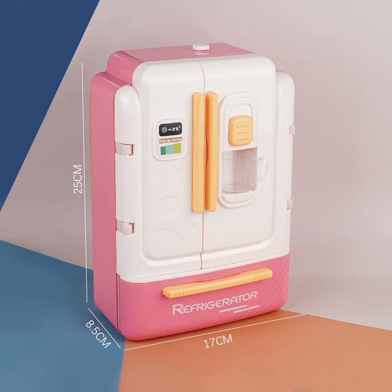 Children'S Play House Kitchen Large Simulation Refrigerator Freezer Spray Toys Boys And Girls Educational Birthday Gifts