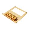 Guitar Bridge Metal Adjustable 6 String Bridge Accommodate Humbucking Pickups Gold