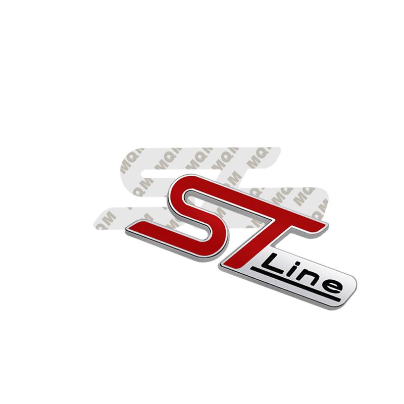 DRZG2 Car Accessories Metal Grille Emblem Rear Trunk Body Badge Sticker For Ford ST LINE Focus Fiesta Ecosport Kuga Mondeo Everest