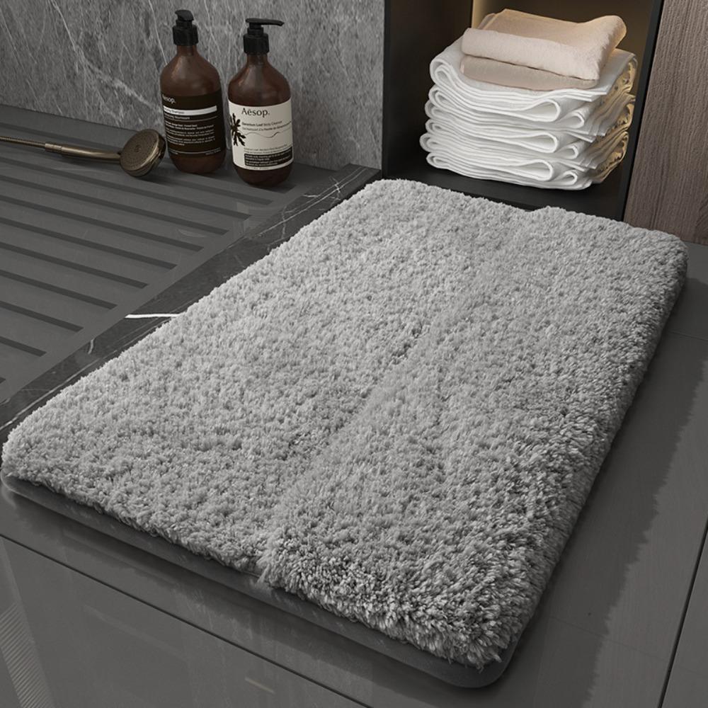 Durable Anti-slip Bath Mat Soft Washable Bathroom Floor Mat Household Water Absorption Carpets Bathroom Decor