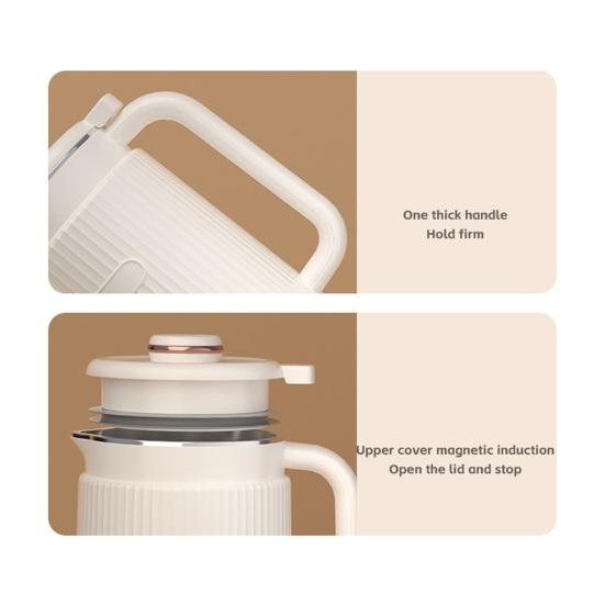 Автоматическая машина для приготовления соевого молока 1200 мл, машина для приготовления орехового молока с 12 лезвиями, эффективная мельница для соевого молока для домашнего растительного молока