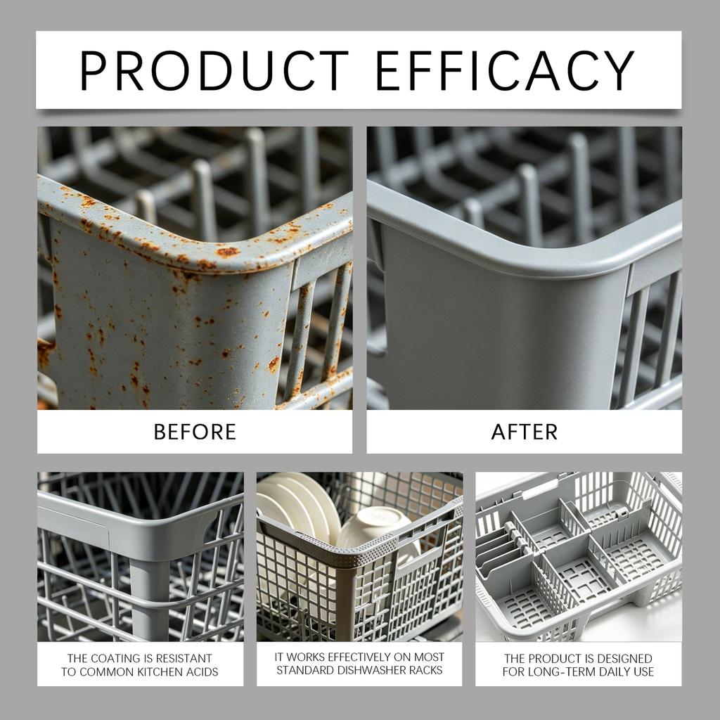 Dishwasher Basket Repair Rubber Coating, Waterproof Rust Resistant Adhesive Easy to Use Surface Repair Glue for Kitchen Basket