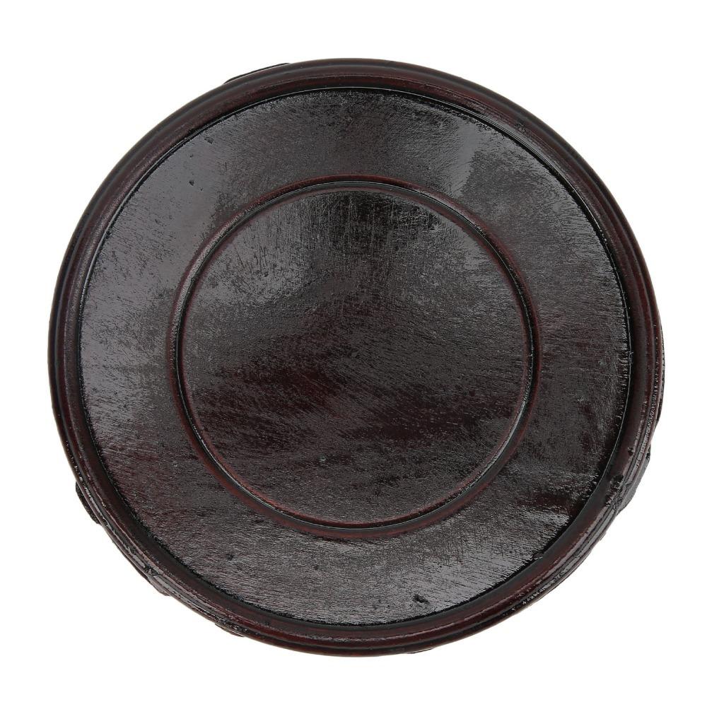 Height 2.5 cm Wooden Display Stand Carved Wooden Pedestal Base Home Decoration Stand Vase Display