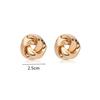 Big Metal Personality button Stud Earrings For Women Gold Statement Spiral Whirlpool Earing New Jewelry