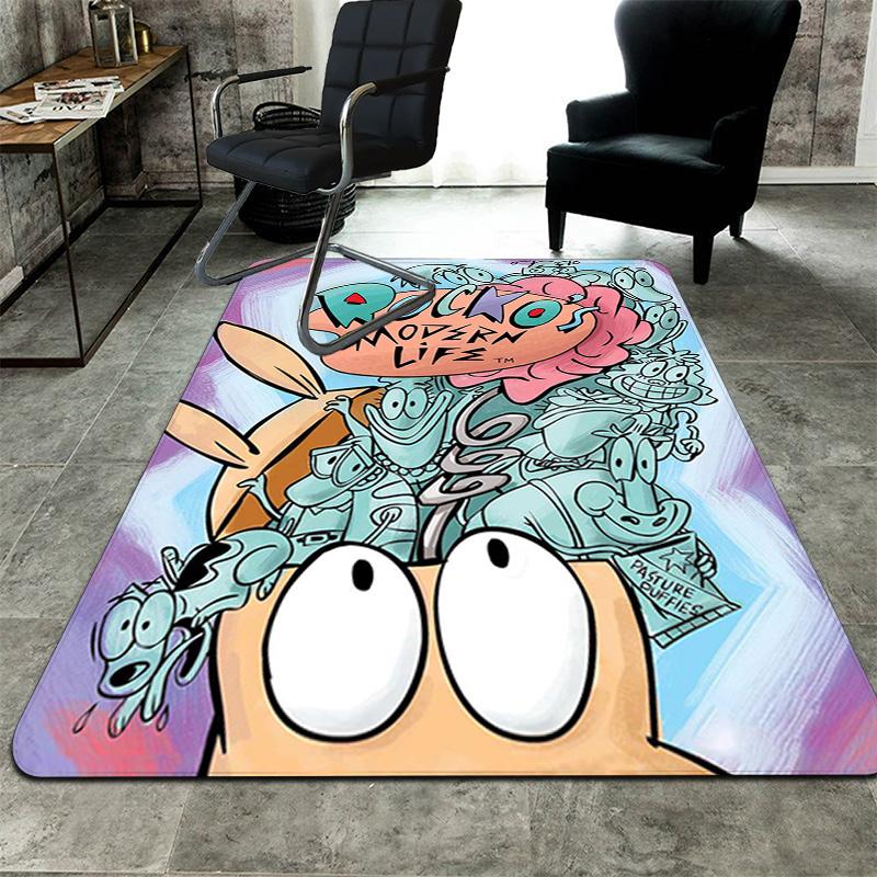 Rocko's Modern Life Rug Floor Mat for Living Room or Bedroom Soft and Comfortable Carpet a Gift for Birthday and Holiday.