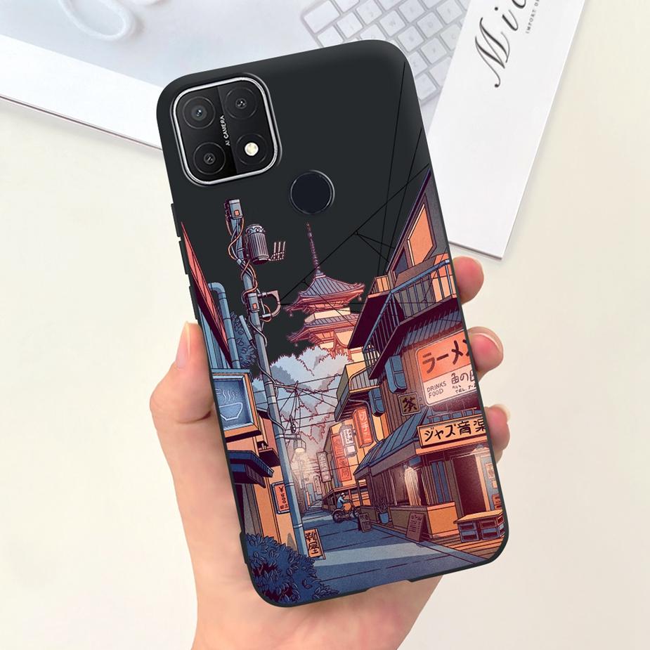 For Oppo A15 Case Oppo A15s CPH2179 Cute Fashion Candy Painted Cover Soft TPU Phone Case For Oppo A15 A 15 s OppoA15 Full Bumper