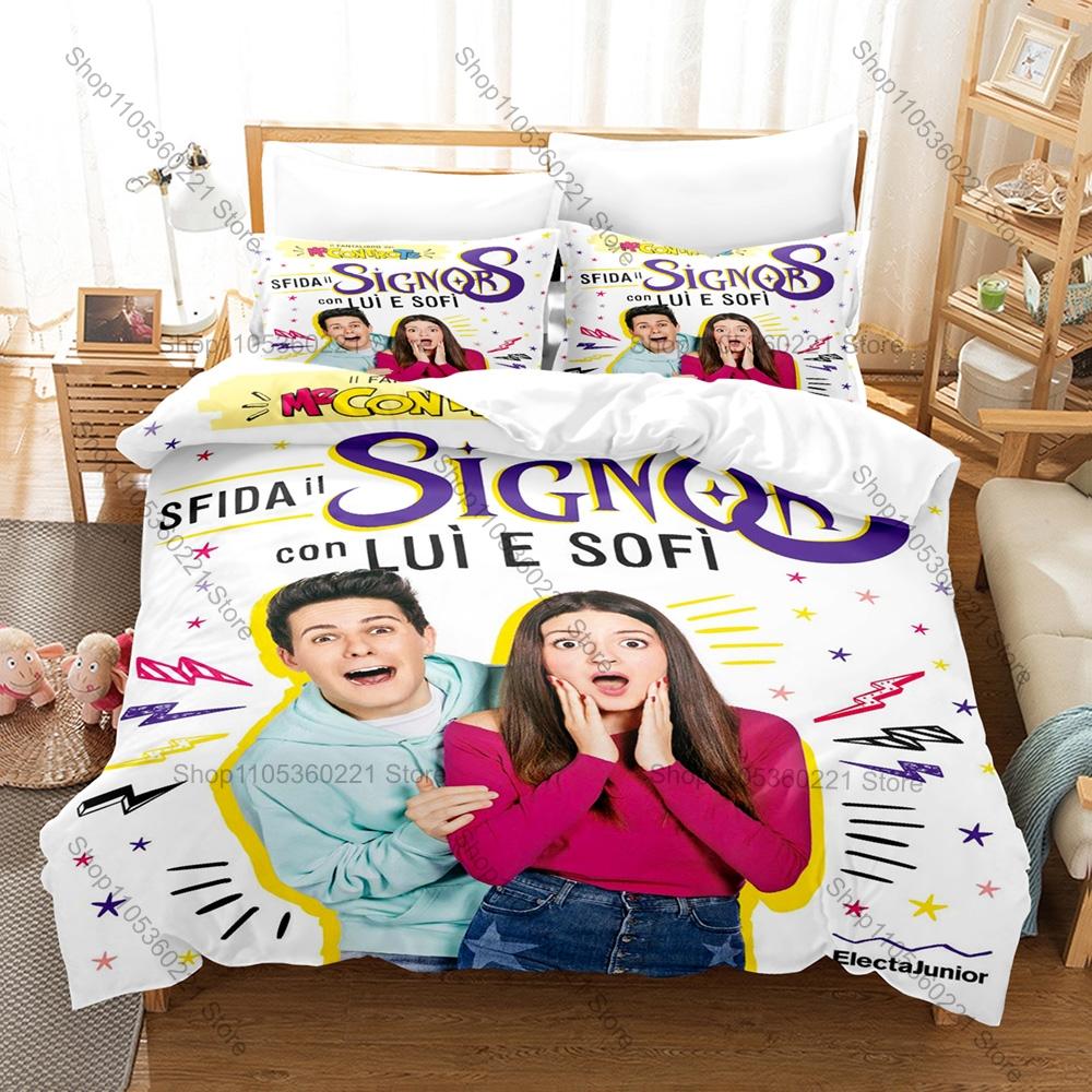 Me Contro Te Duvet Cover + 2 Pillowcases 2026 Cartoon Character Print Soft Polyester Bedding Decor For Kids Italian Fans