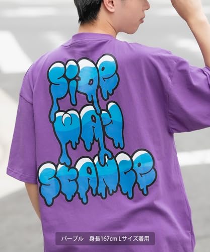 [IMPROVES] [SIDEWAYSTANCE] Short Sleeve Drip Logo Print T-Shirt