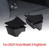 Для Tesla Model 3 Highland 2024 Задний багажник Ящики для хранения вещей Левый правый угол Органайзер Аксессуары Флокированные крышки TPE Cargos