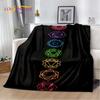 Мягкое плюшевое одеяло Rainbow 7 Chakra Mandala Bohemia, фланелевое одеяло, покрывало для гостиной, спальни, кровати, дивана, чехла для пикника