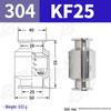 304 Stainless Steel Check Valve: One-Way, Non-Return, Vacuum Pump Exhaust Valve (KF Compatible)