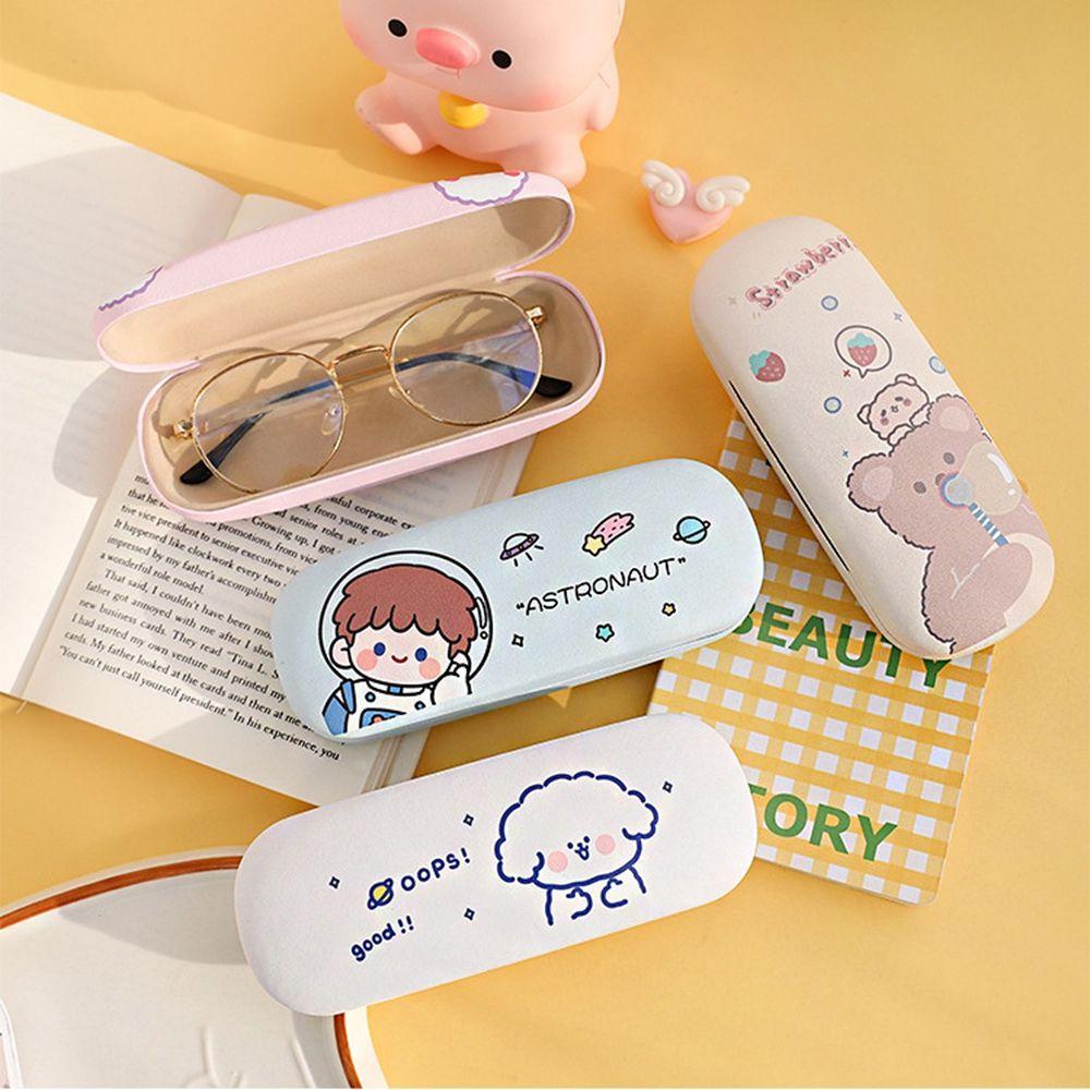 Leather Women Cartoon Eyewear Bag Spectacle Case Glasses Box Reading Glasses Case Eyeglass Hard Box