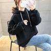 2022 Korean Loose-Fit Hooded Sweater for Women - Plus Velvet, Lazy Style