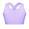 Kids Girls Cirss Cross Back Crop Vest Top for Gymnastics Dance Yoga Running Costume
