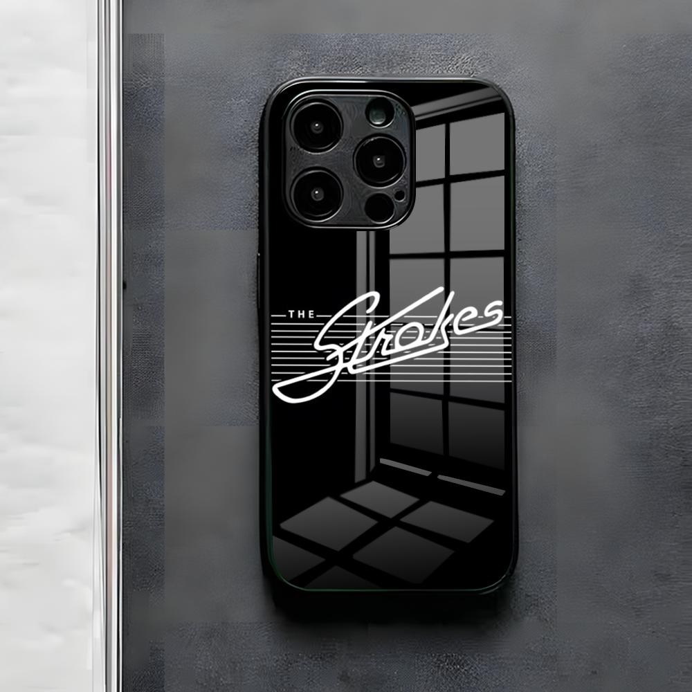 Band The S-strokes Phone Case For IPhone 17 Air 16 E Pro Max 15 14 13 Mini 12 Pro 11 Max Plus Black Glass Cover