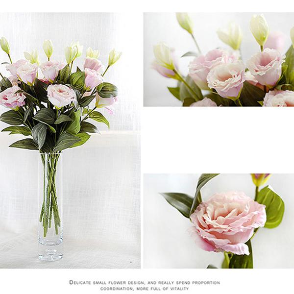 1 шт. искусственный цветок тройничного нерва эустома цветок украшение дома искусственный цветок свадебный цветок шелковая эустома