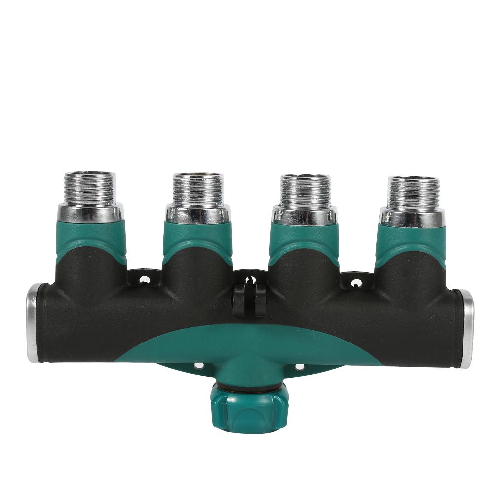 4 Way Water Tap Converter Connector Splitter Hose Pipe Adapter Garden Irrigation Watering