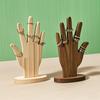 Wooden Palm Shaped Display Rack Bracelet Keychain Ring Pendant Jewelry Organizer Storage Holder Desktop Jewelry Display Stand