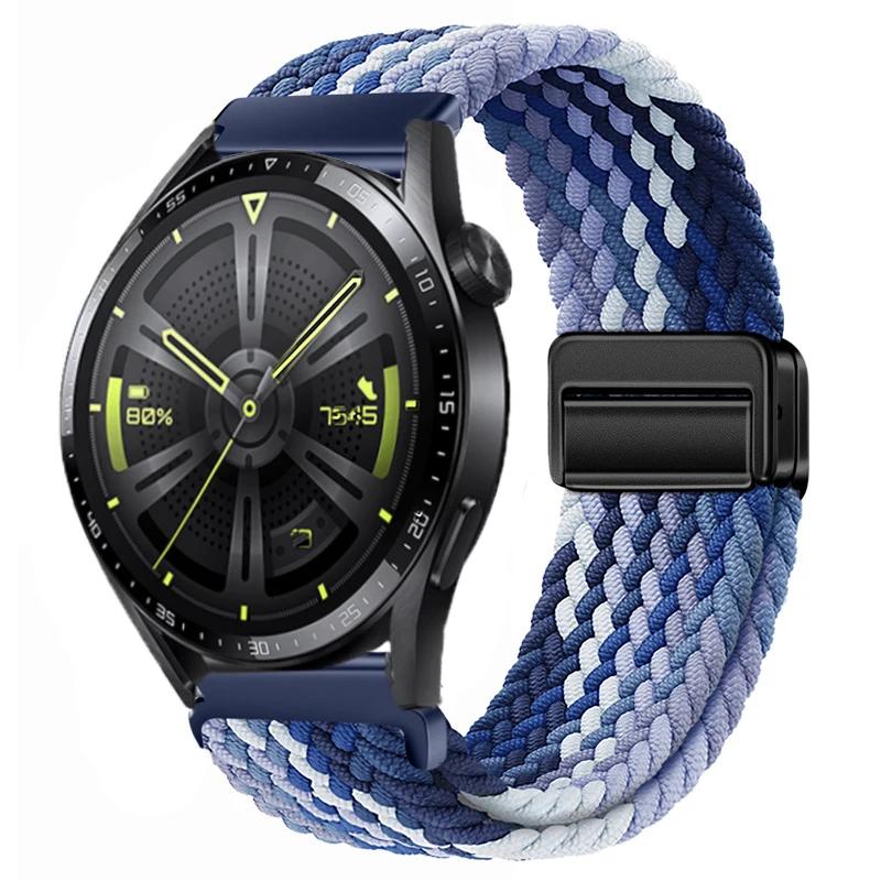 22 мм 20 мм Плетеный нейлоновый ремешок для Huawei Watch 4/3/GT4-3 Samsung Watch 6/5/4/3 Тканевый браслет Наручный ремешок Amazfit GTR 4/GTS4