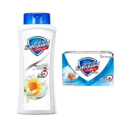 Набор: Освежающий гель для душа Safeguard и мыло с морской солью