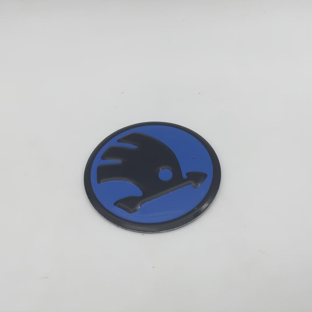 BAUK4 1pcs 3D 42mm 43mm car Emblem Steering Wheel Center Badge sticker Decal Styling Auto accessories For Skoda