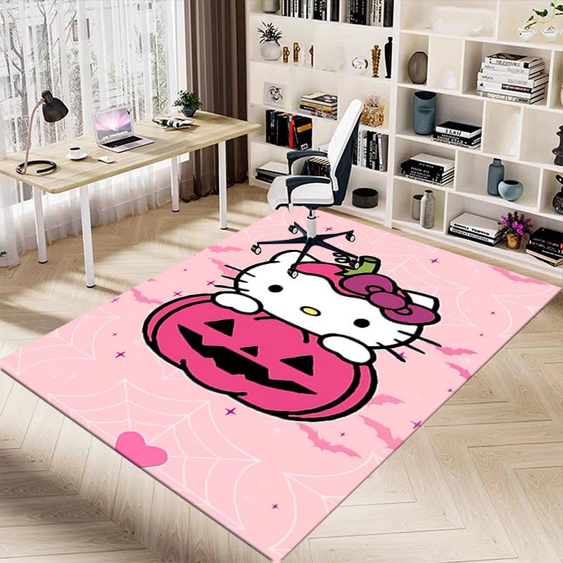 1 шт. Коврик Хэллоуин Hello Kitty, противоскользящий, из полиэстера, для офиса, спальни