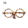 Round Frame Candy Color Toys Eyewear Clear Lens Eyeglasses Plush Doll Miniature Doll Glasses