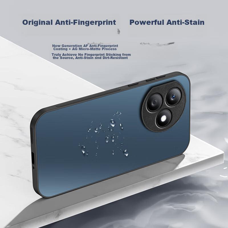 HotFire Honor X50i+ Phone Case, Honor X50I+ Protective Cover, Frosted Full Coverage Ultra-Thin Shockproof Anti-Fingerprint Case - Deep Sea Blue