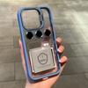 Роскошный прозрачный чехол для телефона с подставкой для iPhone 16 15 14 13 Pro Max 16 Plus, с держателем, защитой объектива камеры, противоударный чехол