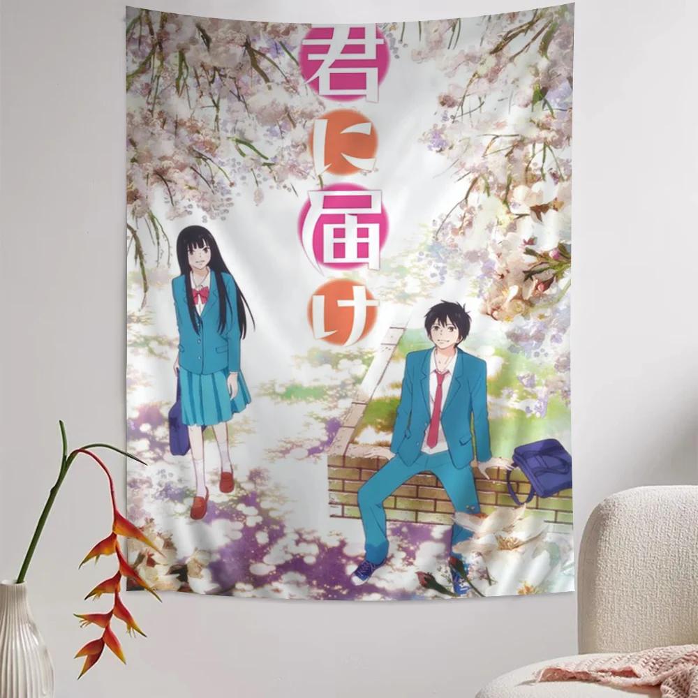 VIKAMA Kimi ni Todoke Журнал Коллаж Гобелен Японское Аниме Настенное Украшение для Спальни Комнаты в Общежитии и Кавайной Эстетики