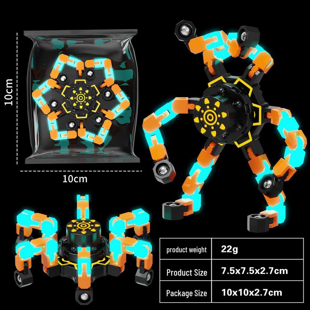 Деформируемая светящаяся игрушка-гироскоп: Образовательный механический фиджет для детей