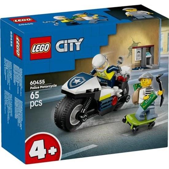 LEGO City Полицейская погоня на мотоциклах 60455 игрушка мальчики девочки подарок на день рождения конструктор развивающий 4 года 5 6 транспортное средство дети 65 деталей