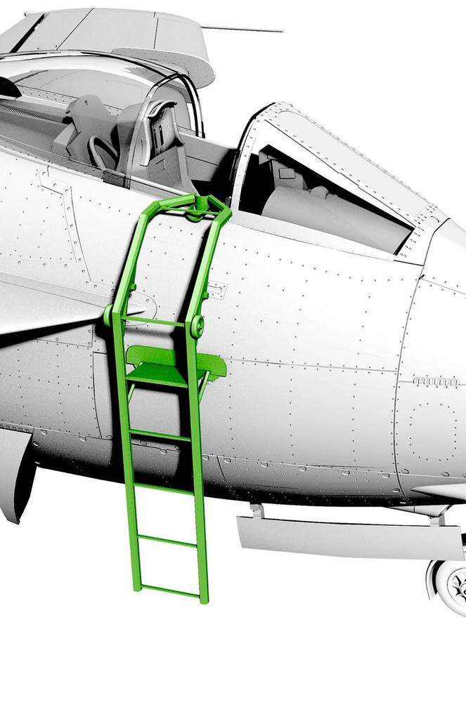 Pilot Replica Saab J29 Tunnan Boarding Ladder Plastic Model Kit Parts PLR483D001 1/48 (Airplane)