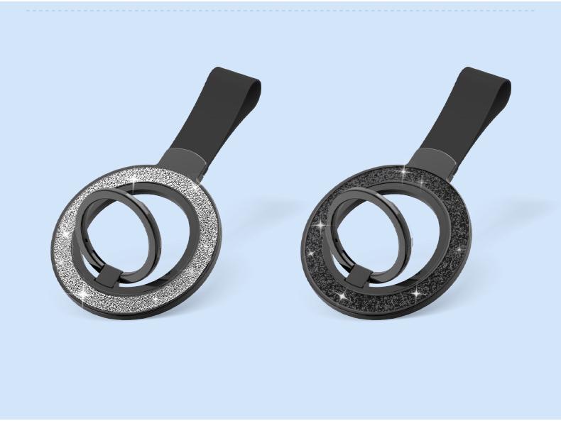 Glitter Double-Sided Magnetic 360° Rotating Holder Ring: Universal & Multi-functional for Men and Women.