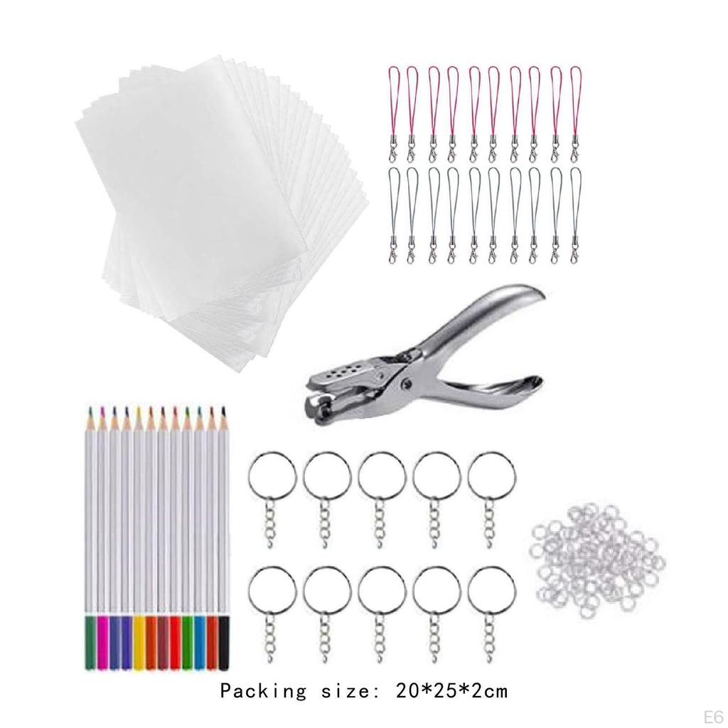 Shrink Film Papers Decor Paper Crafts for Keychains Necklace Birthday