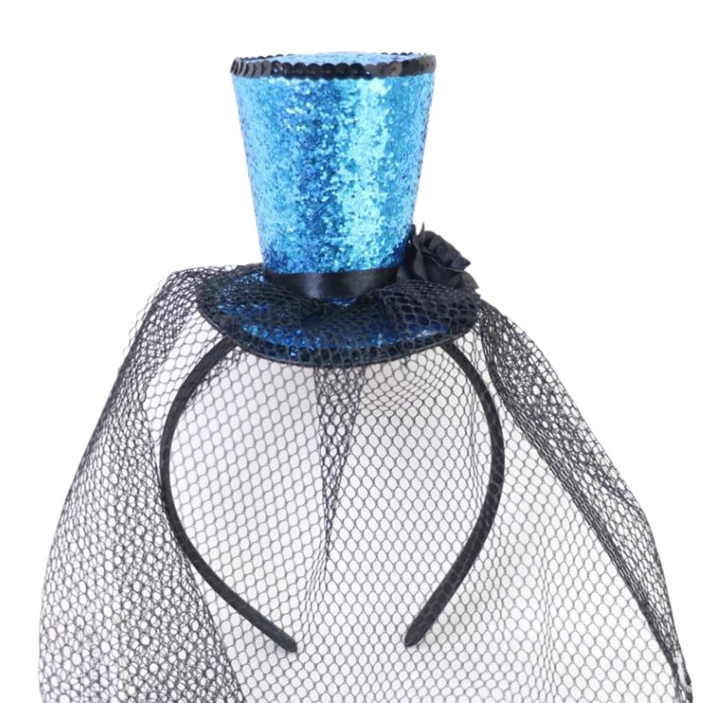 Kids Vintage Fascinator Top Hat Exquisite Glitter for Tea Party Children Costume Pillbox Hat Headwear for