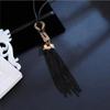 Vintage Long Knotted Tassel Necklace Simple and Versatile Sweater Chain Fashionable Women's Jewelry Accessories Long Necklace