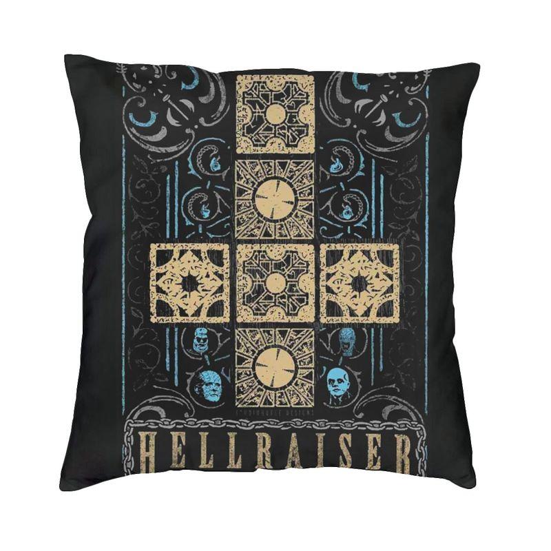 Hellraiser Pinhead Halloween Horror Movie Cushion Covers xcm Polyester Pillow Case for Sofa Square Pillowcase Decoration