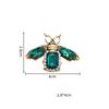 Vintage Bee Rhinestone Brooch Retro Women Crystal Insect Breast Pin Champagne Color Corsage Ladies Party Dress Ornaments Jewelry