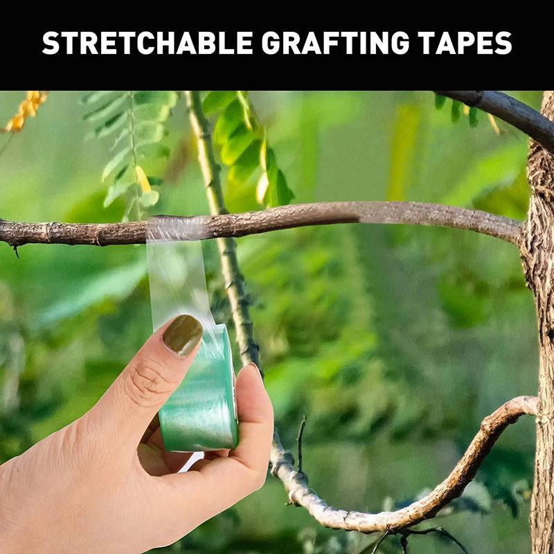 Self-adhesive PE Grafting Tape Film for Fruit Tree Grafting Plant Seedlings with Stretchable Width Garden Gardening Accessories