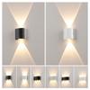 Wall Lamp 2w 4w 6w 8w Modern Black Aluminum Outdoor Waterproof Light Lamps Warm White Indoor Up Down Led White Sconce Cool White