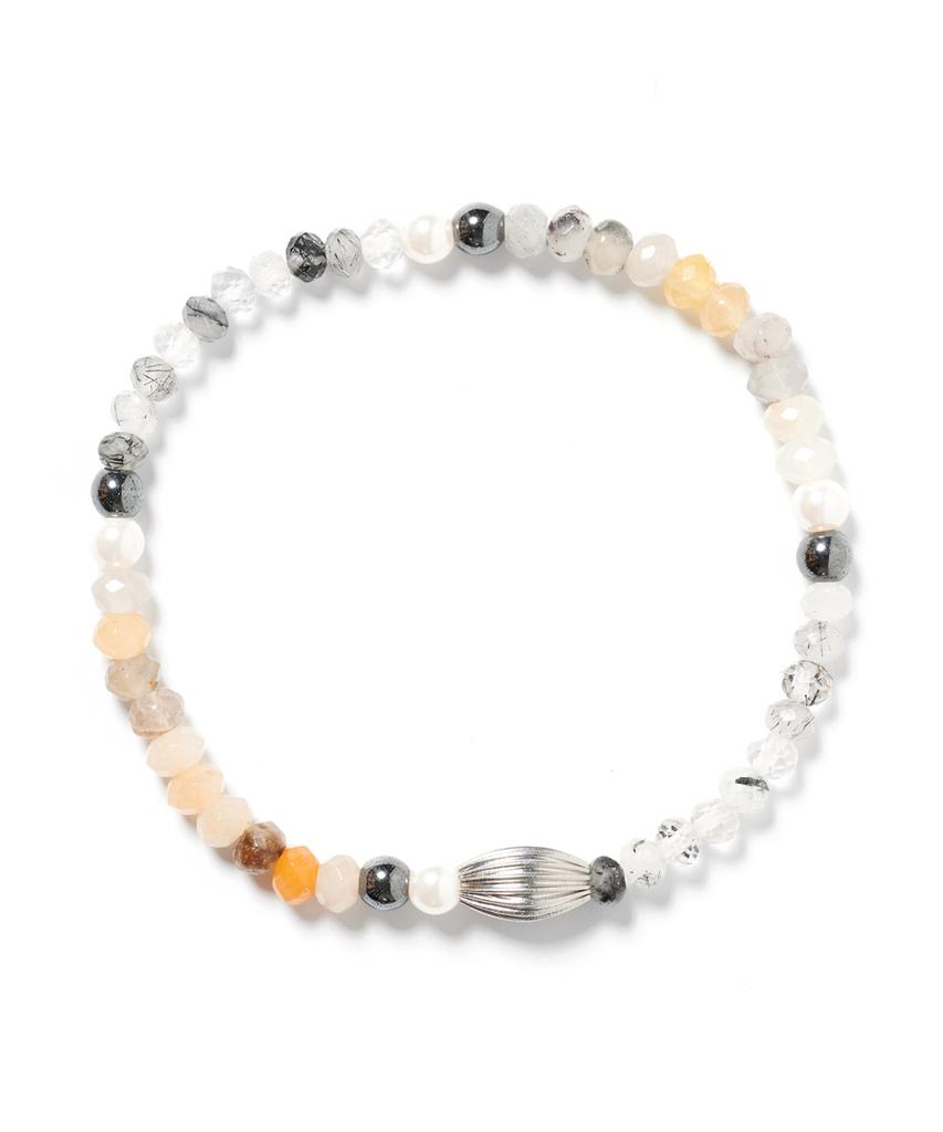 Браслет Polalita со смешанным камнем цвета off-white (Plt-Br-080_Yl)