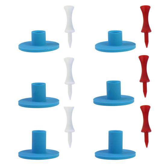 Rubber Golf Tee Holder Set Core Design Golf Nails Training Driving Range Tee Stable Golf Holder for Golf Enthusiasts