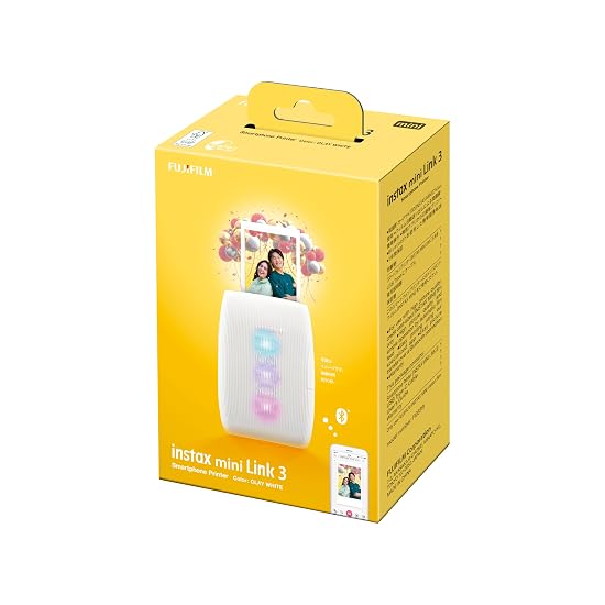 FUJIFILM instax mini Link 3 Smartphone Printer, Clay White, INS MINI LINK3 C WHITE
